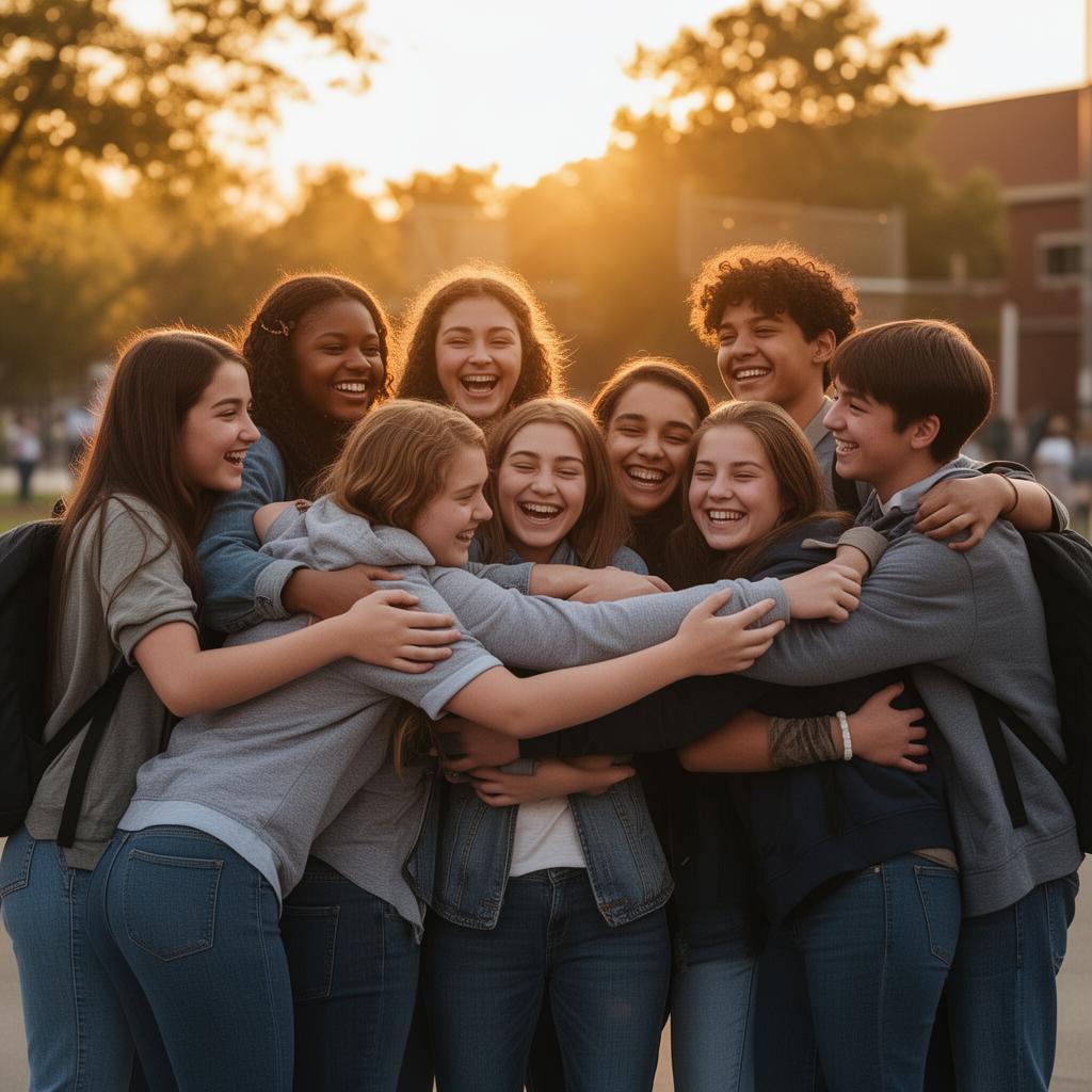 AMIZADES PARA VIDA — High School no exterior